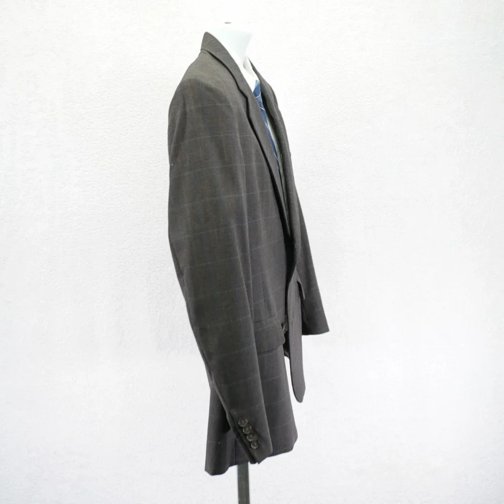 Hart Schaffner‎ Marx Gold Trumpeter Wool 2 Piece Suit Brown Birdseye 40R 36 / 30